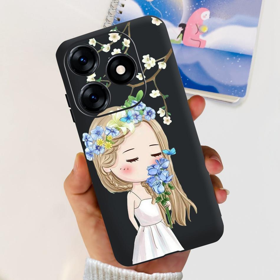 Phone Case For Tecno Spark 10 10C 2023 Fashion Flower Cat Butterfly Soft Silicone TPU Cases For Tecno Spark10 Spark10c KI5q KI5k