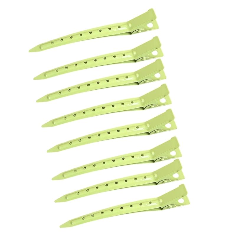 Pack Of 8 No Trace Hair Clip For Women Hair Styling Professional Salon Use Bright Color