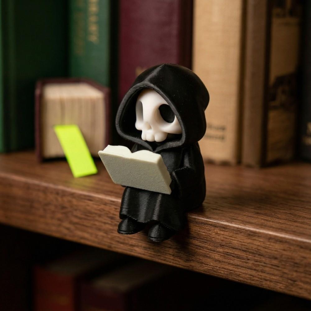 Creative Cartoon Gothic Decoration Creative Funny Cute Ghost Ornaments 3D Printed Skeleton Model Decoration Bedroom Decor