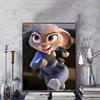 Diamond Painting: Judy In Police Uniform Running Illustration 5D Full Diamond Art Mosaic DIY Embroidery Cartoon Wall Decoration