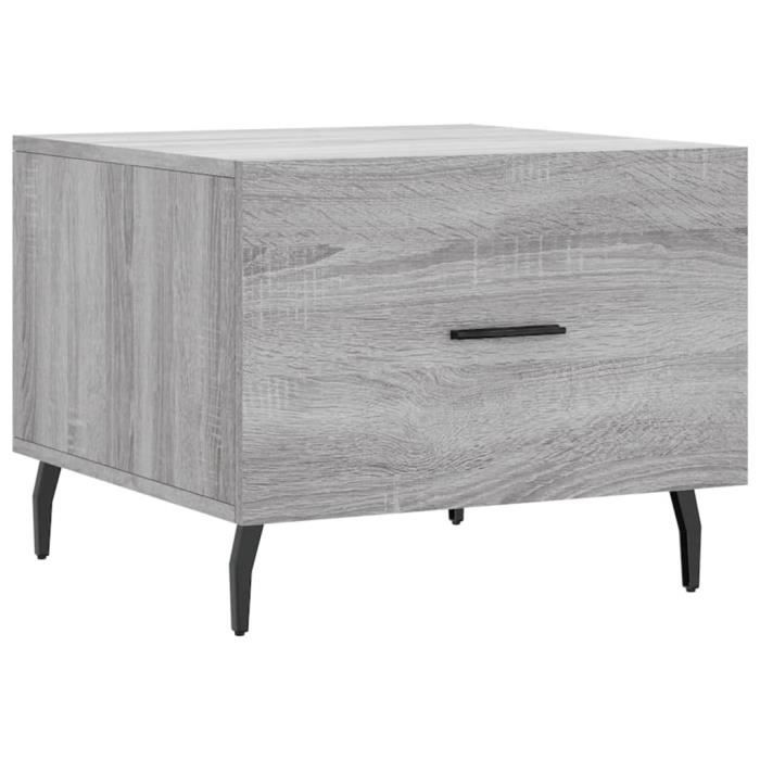 VidaXL Table basse Sonoma gris 50x50x40 cm Bois d'ingénierie 829440