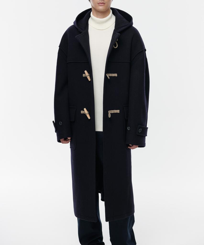 Musinsa Standard Wool Blend Extra Oversized Duffle Coat [Navy]