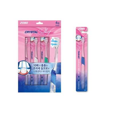 2080 Crystal Silky Toothbrush 4-piece Fine Bristles