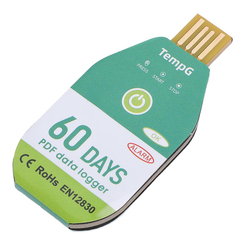USB Temperature Data Logger Recorder IP67 Water Resistant Disposable PDF Temperature Data Logger