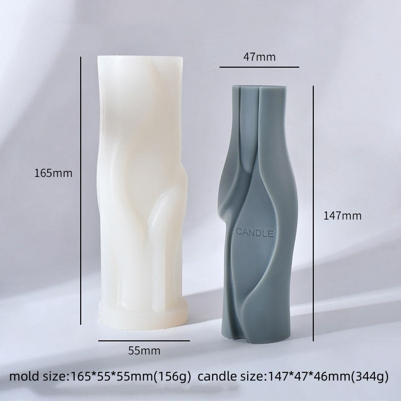 Nordic Perfume Bottle Candle Silicone Mold Classic Geometric Cylindrical Candle DIY Plaster Resin Soap Mold Home Decoration Gift