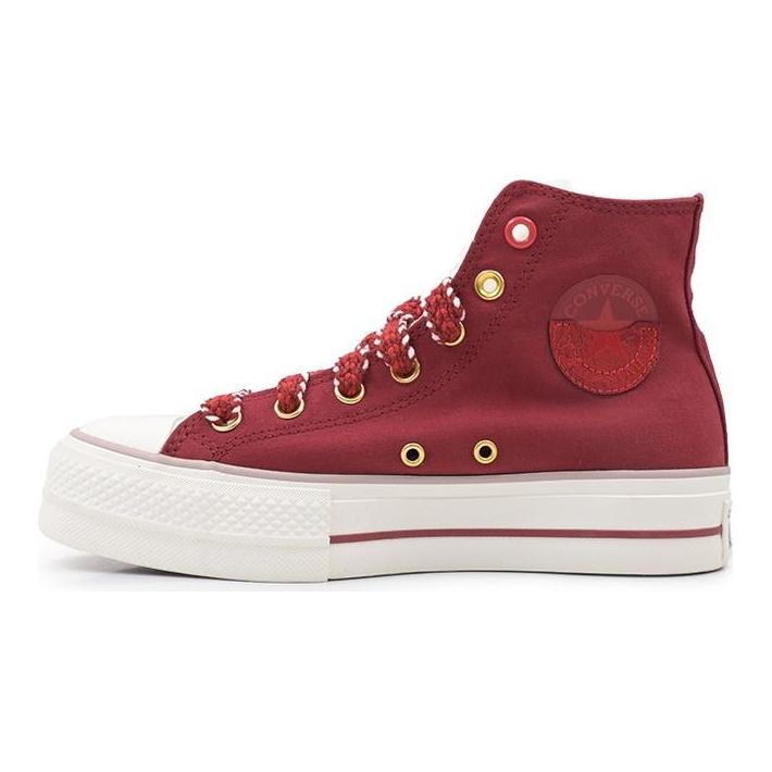 Converse Chuck Taylor All Star Lift High Year of the Dragon Women Sneakers Red Back-Alley-Brick Egret A09106C