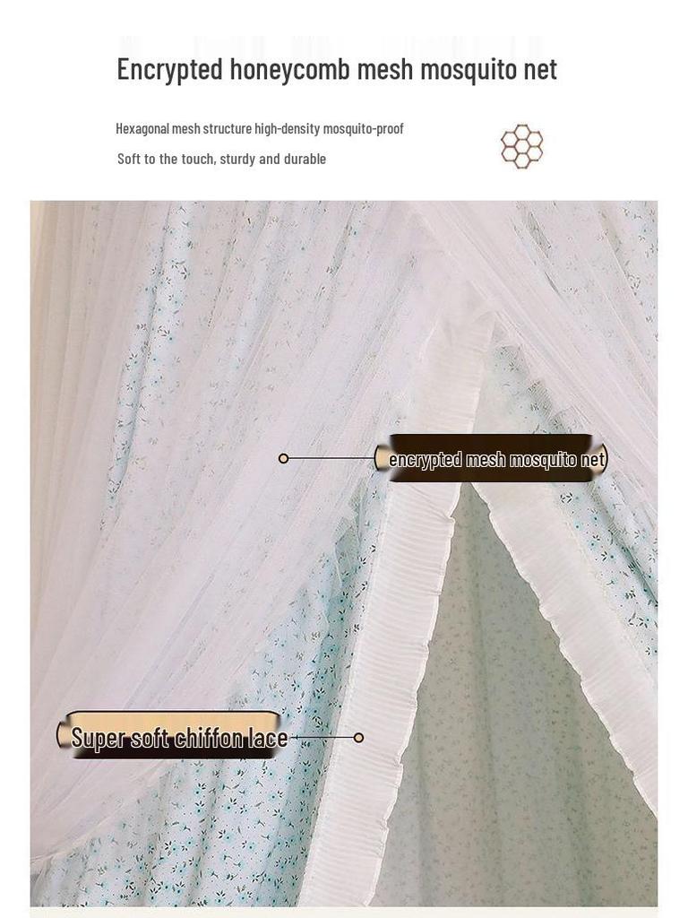 Princess Style Hanging Mosquito Net: Dustproof, Light-Blocking Dome Bed Canopy, Easy Installation