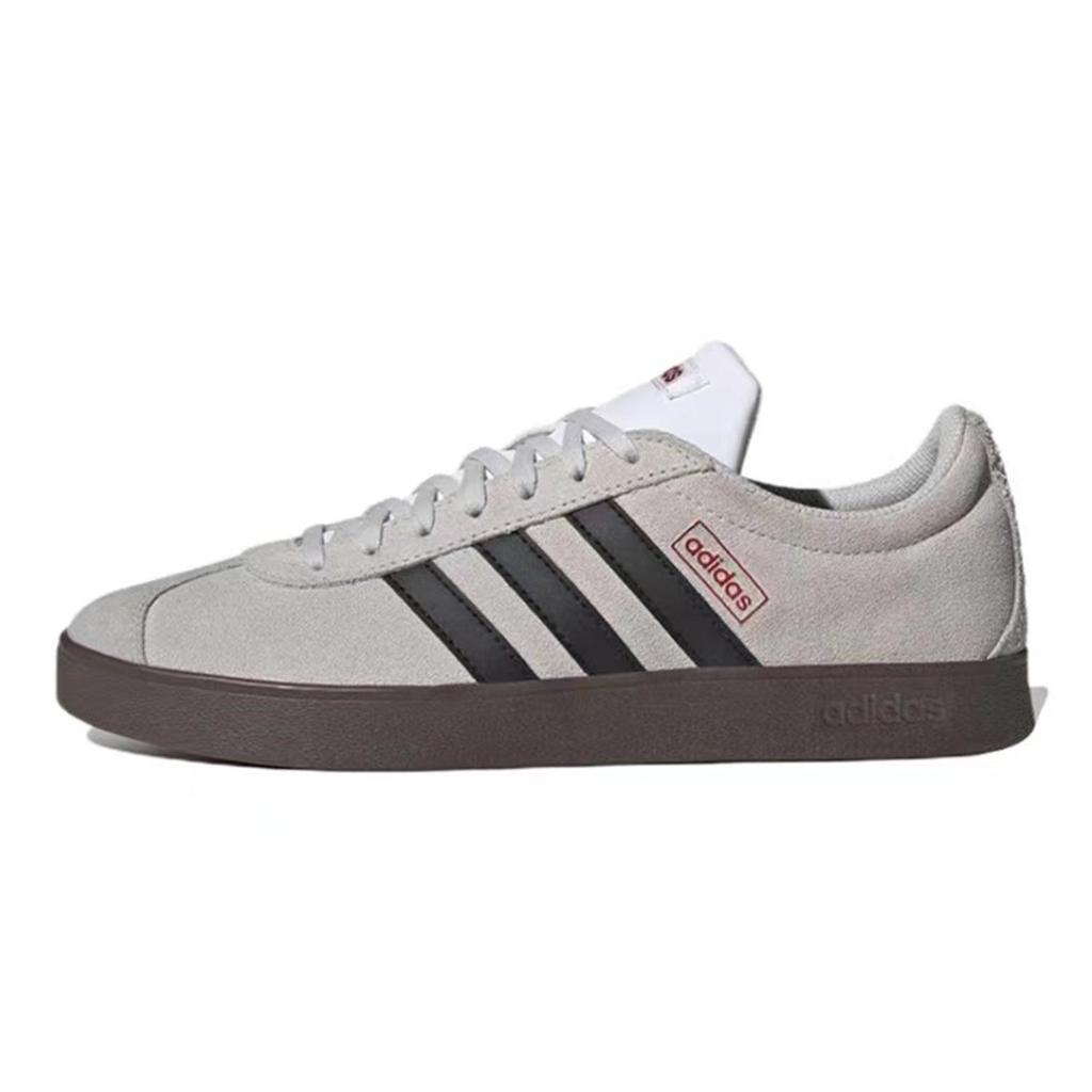 Adidas Neo Vl Court Classic Slip Resistant Abrasion Resistant Low top Skateboard Shoes Unisex Pink White HQ1802(Team285-)
