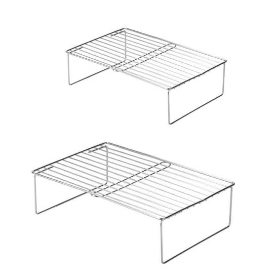 Multifunctional Stainless Steel Layered Dish Rack Large Capacity Kitchen Storage Shelf Cabinet Table Top Dish Drying Rack Seasoning Bottle Pan