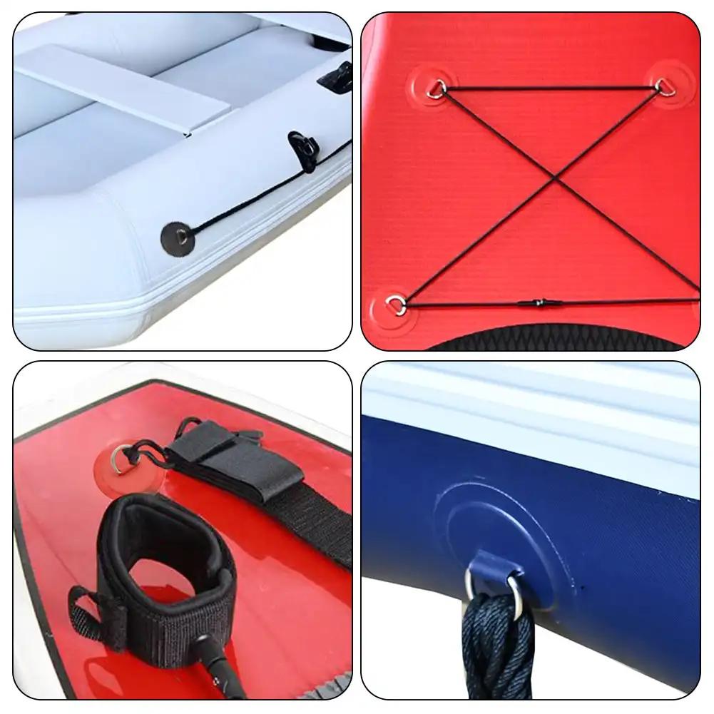 1PC Surfboard Dinghy Boat PVC Patch Stainless Steel D Ring Deck Rigging Rope Ring Buckle Kayaking Inflatable Boat Accessories