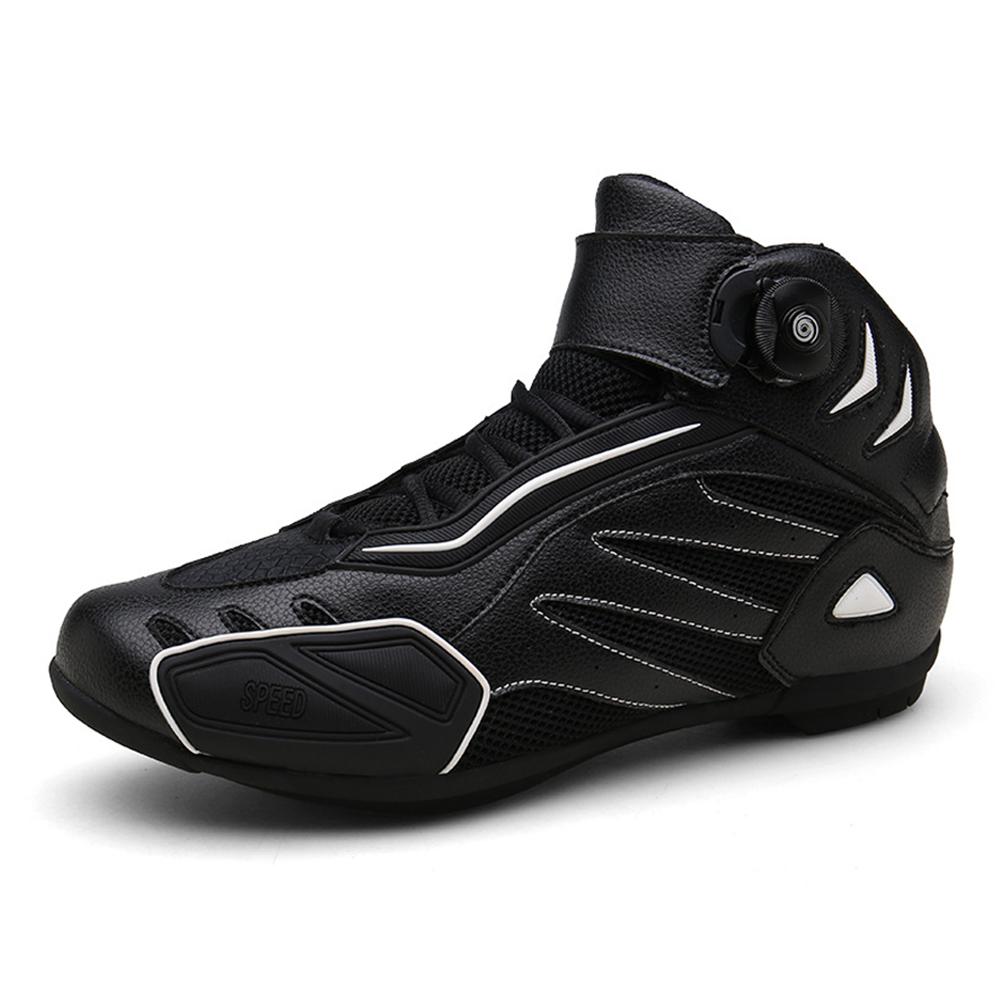 Motorradstiefel Herren Nietenstiefel Verschleißfester Motocrossstiefel Atmungsaktive Motorradschuhe Rutschfeste Motorradausrüstung