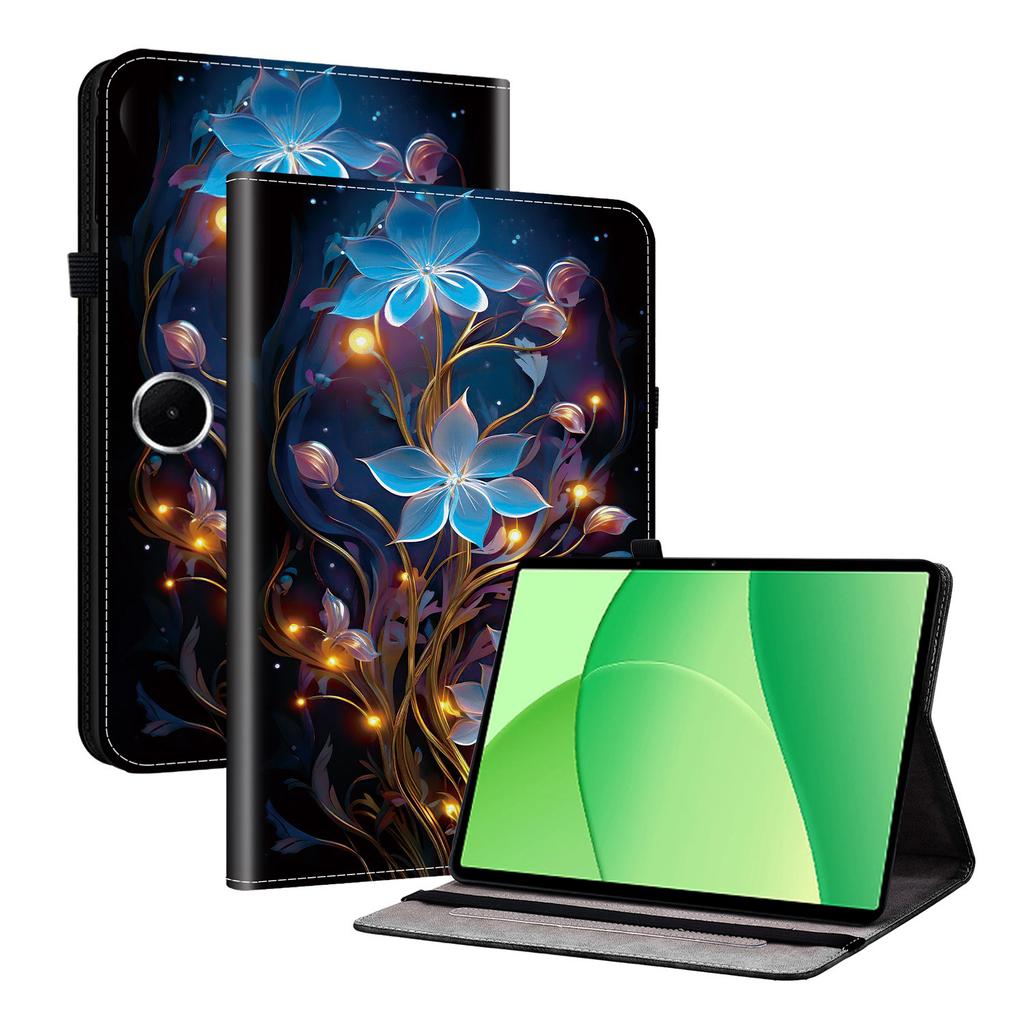 For Oppo Pad SE Leather Case Pattern Printed Stand Tablet Cover with Card Slots