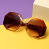 European & American Color Block Polygon Street Style Sunglasses