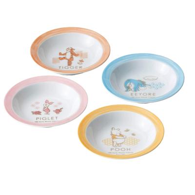 Misato Pottery Disney Winnie the Pooh Botanische Kunst Schüssel Hergestellt in 147 x 147 x Weiß Set, Japan, 3529-01, 32mm,