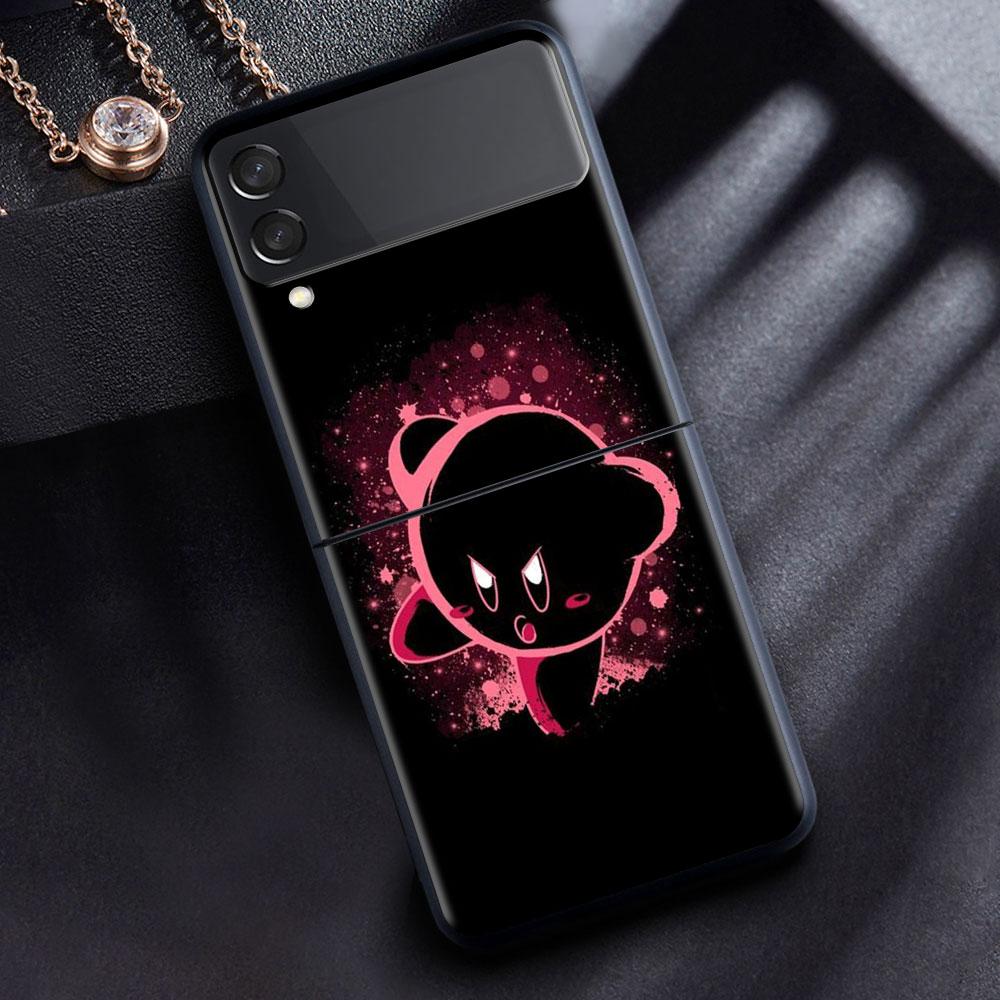Anime Pokemon Japan Cell Case For Samsung Galaxy Z Flip 3 4 5G Fashion Z Flip3 Luxury Black Hard Back Phone Coque Cover