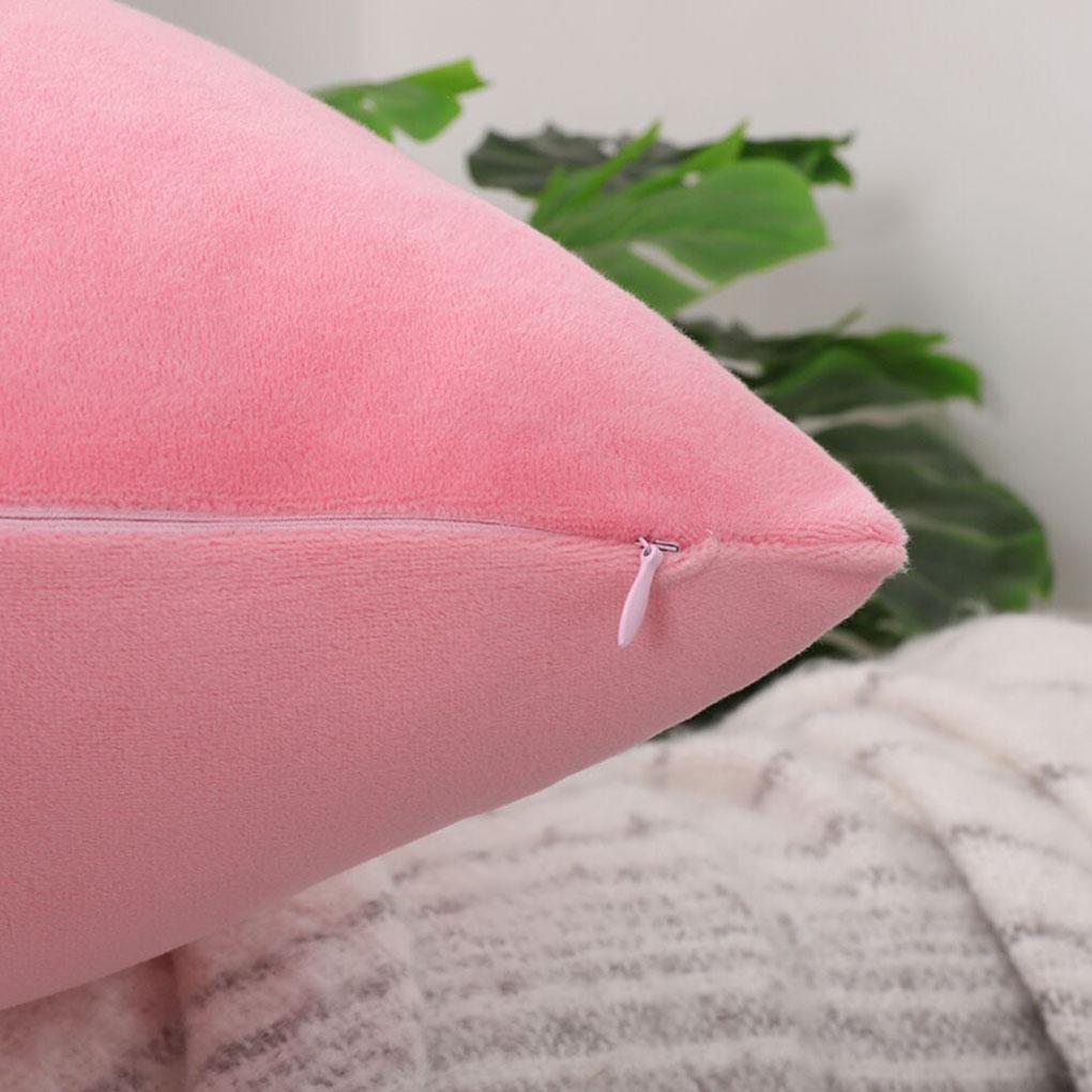 Short Plush Pillow Case Sofa Chair Throw Pillow Cover Home Decorative Cushion Cover
