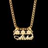 Goxijite Custom Butterfly Heart Name Removable Pendant Gold Color Stainless Steel Heart Nameplate Necklaces For Women Kids