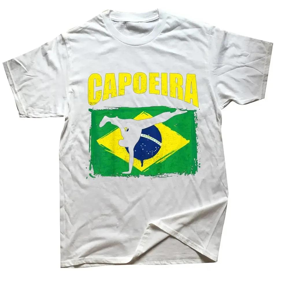 

Смешные футболки с изображением капоэйры, бразильского флага, бразильских боевых искусств, танцевальные футболки, хлопковая уличная одежда, короткие рукава, подарки на день рождения, летняя футболка XXXXXL синий
