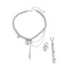 Sweet And Cool Love Star Pendant Necklace Choker Fashion Ccb Beaded Chain Fringed Necklace