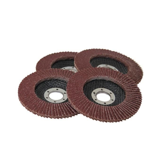 Woltersberger Rondelles Dentées Ø 125mm Grain 40 10 Pièce Braun Pour Métal &amp; Bois Meuleuse D'Angle Abrasif Lamellenscheiben...