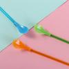5Pcs Detachable Milkshake Straws Long Handle Ice Cream Spoon Plastic Spoon Straws  Party