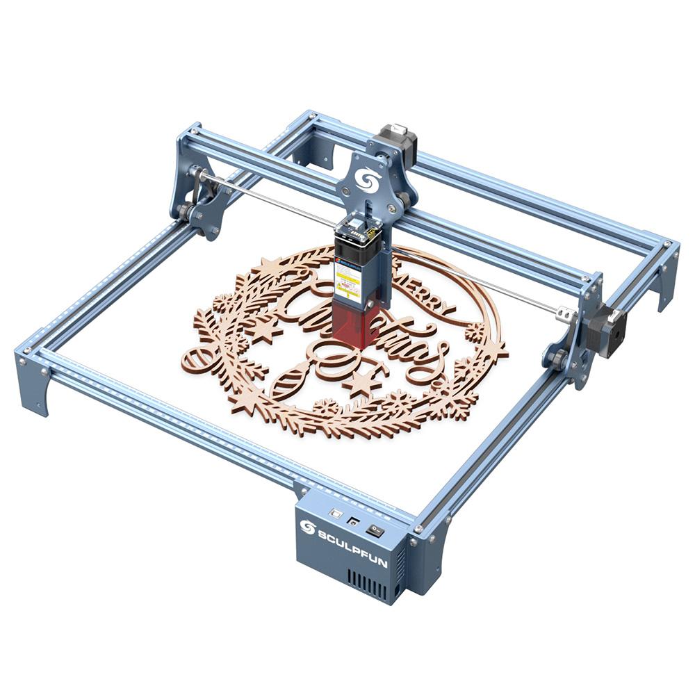 SCULPFUN S9 Pro 10W Dual Laser Engraver, 0.06mm High Precision, 15mm Wood 10mm Acrylic Cutting, 400*410mm (15.7*16.2 inch) - EU Plug