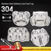 Kids Stainless Steel Divided Cartoon Plate