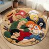 One Piece Art Round Area Rug Carpet Rug For Living Room Bedroom Sofa Playroom Decor Nonslip Floor Mat