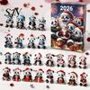 Christmas Tree Ornament Set Panda Advent Calendar, 24 Days Countdown Contains Acrylic Home Decor Ornaments, Cute Hanging Decorations for