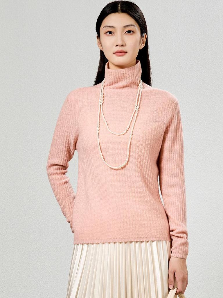 Women's 100% Pure Cashmere Turtleneck Sweater - Autumn/Winter 2026 Collection, Long-Sleeved, Comfortable, Loose Fit Pullover