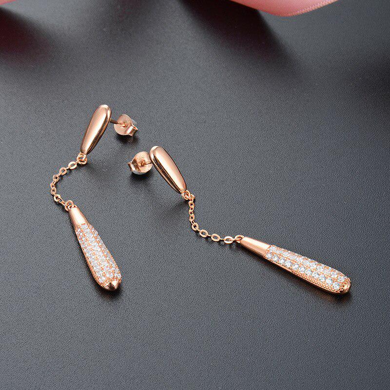 Tancise 925 Sterling Silver Zircon Earrings Drop Earrings For Women Wedding Party Gifts