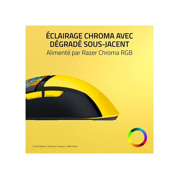Souris Gaming - RAZER - Cobra Pokémon Kanto - Jaune - 8500 DPI - Razer Chroma RGB