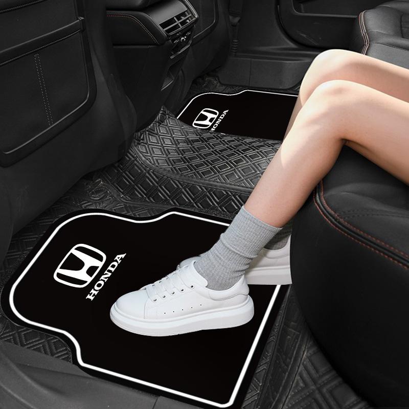 2/4pcs Leather Car Floor Mats Quality Waterproof For Honda Civic Accord Fit Jazz Pilot CRV Odyssey Passport City Shuttle HRV CRX