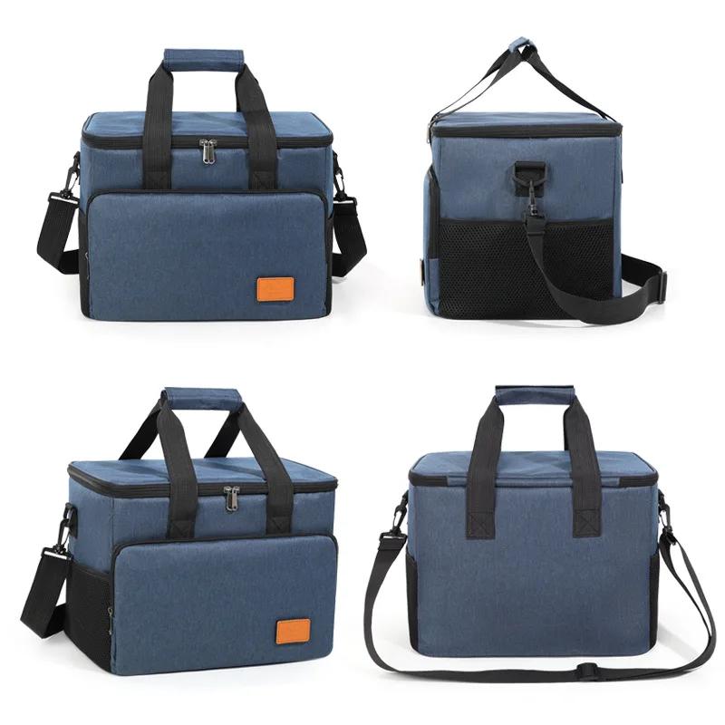 Portable Large Insulated Lunch Bag Waterproof Leak-proof Thickened Handheld Shoulder Carry Outdoor Camping Picnic Cooler Bags