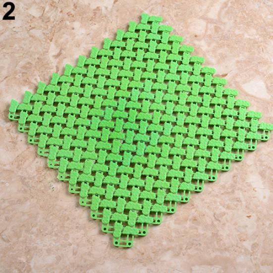 Plastic Drain Holes Non-Slip Bathroom Toilet Kitchen Shower Mat Square Floor Pad