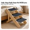 Wooden Pet Staircase Portable Adjustable Dog Ramp for Sofa Access