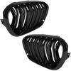 BMW 1 F21 15-18 Grille Between Headlights (Kidneys) Left + Right Kit, Black Glossy Double Bar