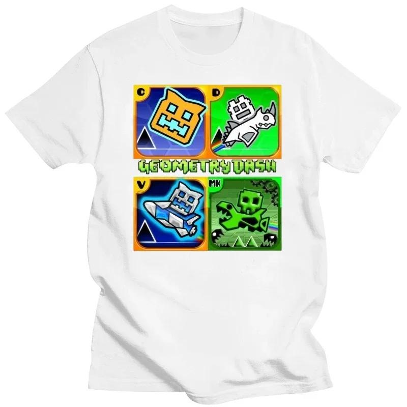 Girls Boys Tee - Personalised Free Age 5-15 Harajuku Funny Tee Shirt Geometry Dash Gaming Fan clothing graphic t shirts tops