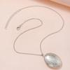 A romantic vintage oval carved photo frame pendant necklace openable photo box necklace suitable for women men wedding jewelry