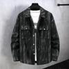 2026 Trendy Men's Plus Size Denim Jacket - Autumn Casual Workwear Loose Lapel Top