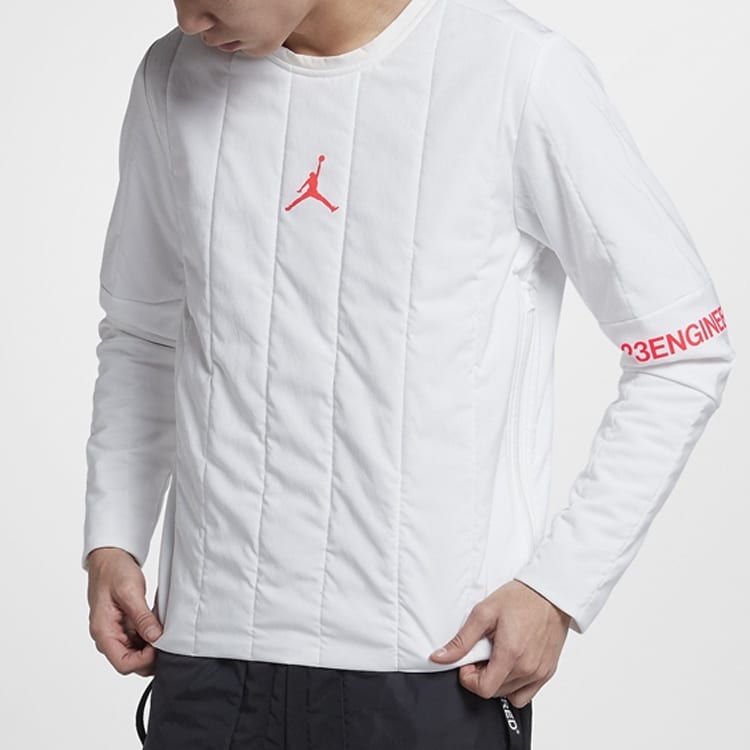 Jordan Air Jordan 23 Sweatshirts Men's White Crew Neck Moderate Regular AJ1055-100