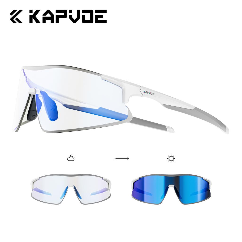 Kapvoe Cycling Glasses Men's Sunglasses Photochromic Sunglasses New Sports MTB Road Bicycle Goggles UV400 Lenses Women Eyewear