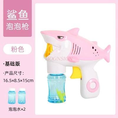 Bubble Blowing Machine Manual Toy Gun Water Tight With Liquid Mesh Red For Children Girls And Boys