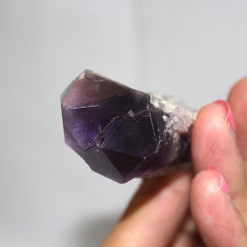 Natural Quartz Amethyst Crystal Wand Point Specimen Healing Home Gift Decor