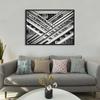 WCIC Art Prints Black And White Architectural Decoration Painting Art Cloth Home Background Wall Decoration Painting Hanging Painting