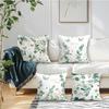 Grüne Blätter Schmetterlinge Kissenbezug Bedrucktes Polyester 40/45/50cm Dekokissenbezug Dekoratives Sofakissen Kissenbezug Heimdekoration