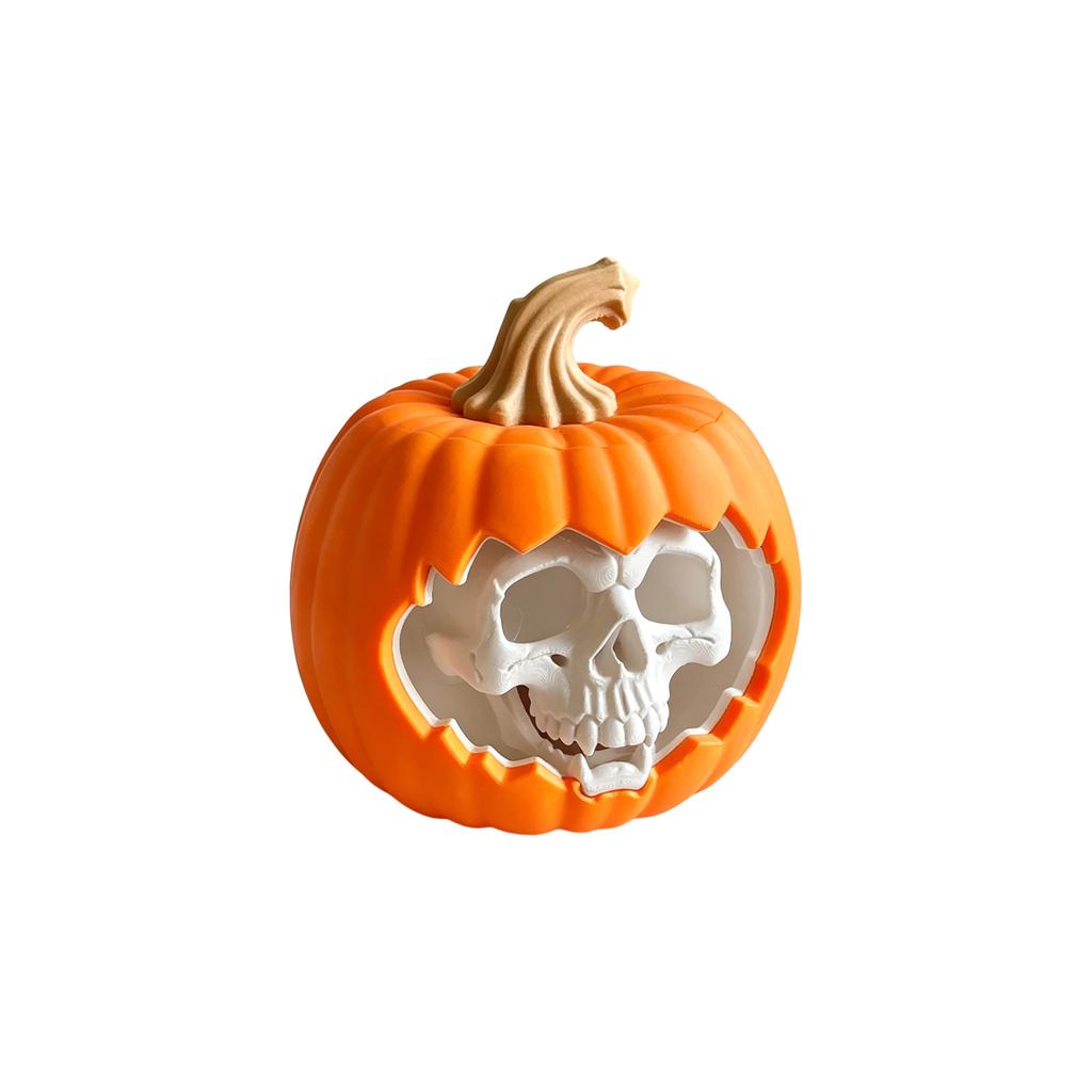 Halloween Süßigkeitenglas Kürbis Totenkopf Design Dekorativer Behälter für Partygebrauch Langlebiges Kunststoffmaterial Geeignet für Innen- und Außendekoration