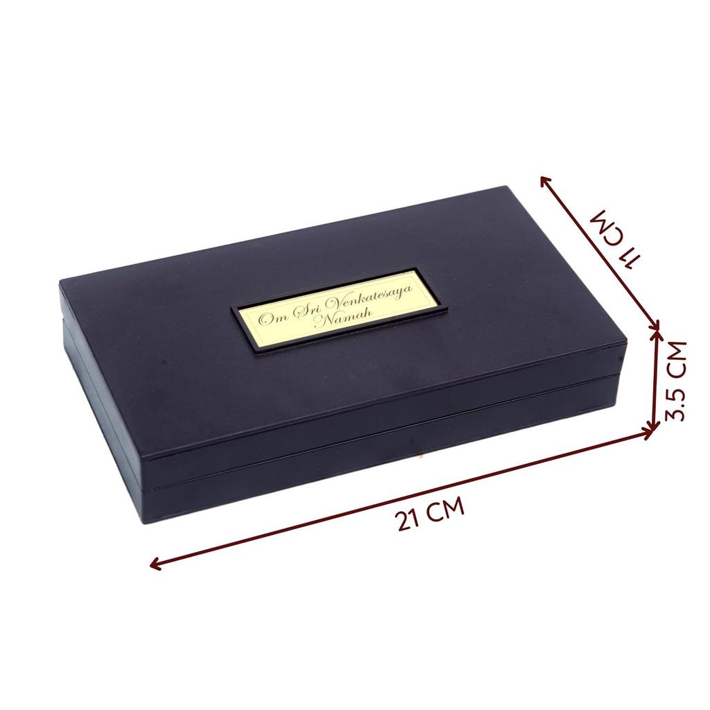 anciently Tirupati Balaji Pocket Temple | Balaji Pocket Temple Box with Charan Paduka Rectangle Shaped