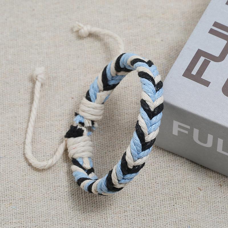 Ethnic Style Handmade Hemp Rope Couple Bracelet: Fresh Korean-Inspired Design for Students