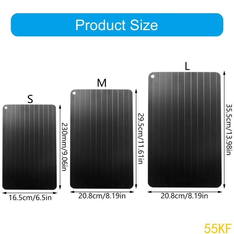 55KF Aluminum Thawing Tray For Frozens Fish Beef Pork Chicken Rapid Thawing Plate Fast Defrosting Board Kitchen Tool